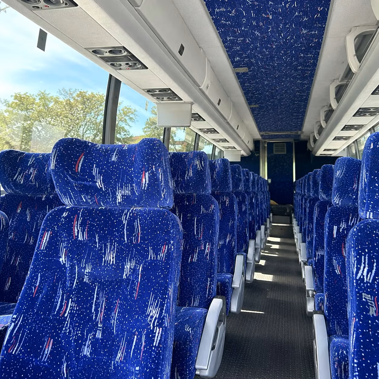 philadelphia charter bus rental interior